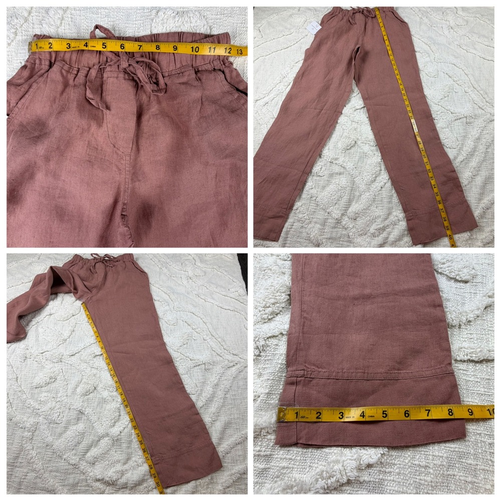 Parachute Linen Pant Clay XS Relaxed Loungewear Sustainable Eurosummer NWT - Picture 5 of 11